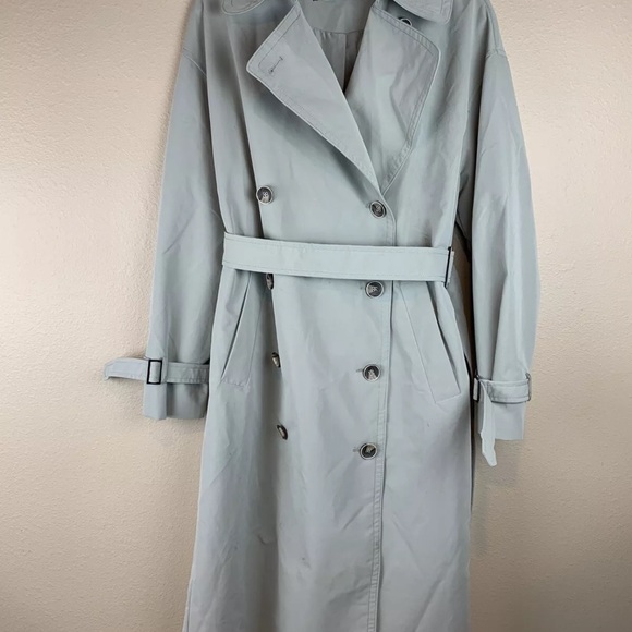 Zara Green Trenchcoat New With Out Tag Size Small - Picture 2 of 6
